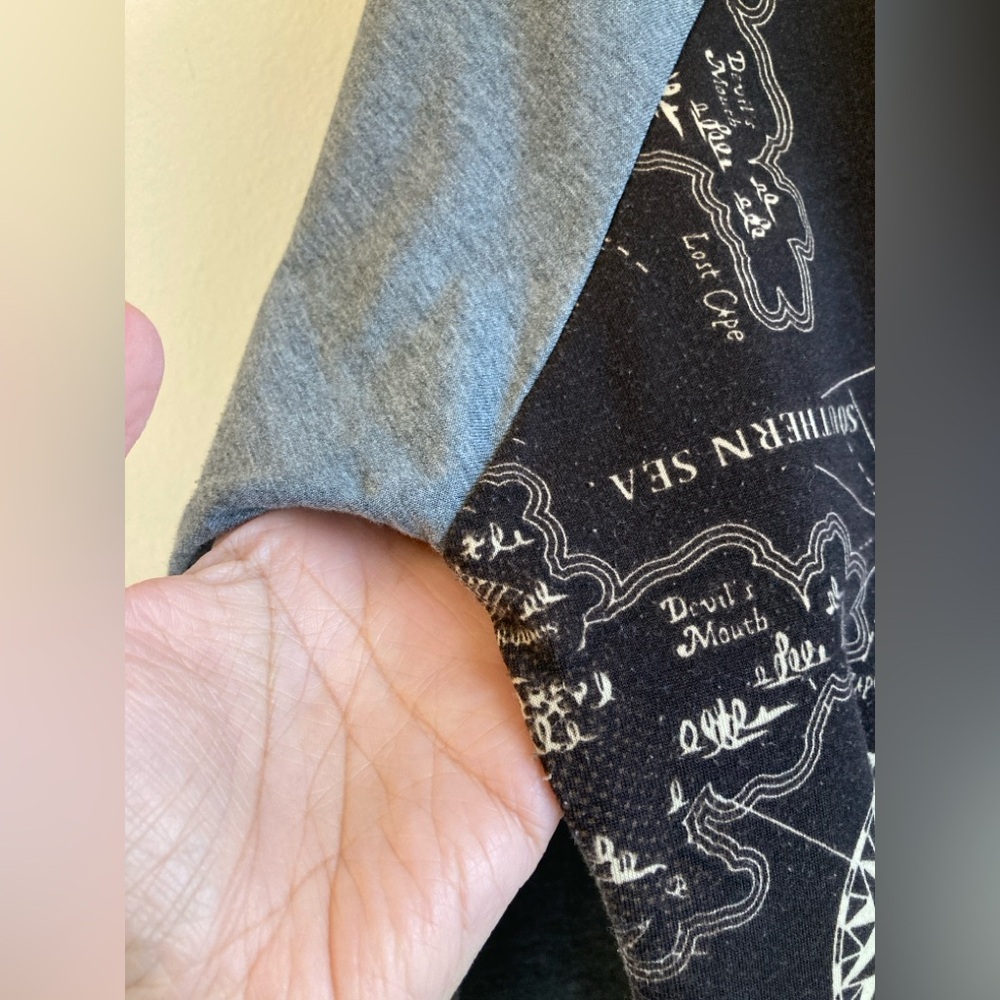 LuLaRoe Unisex Randy T with Antique Map Design Size S - Picture 3 of 11